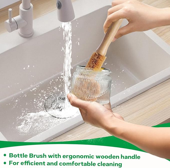 Bamboo Dish Brush Set - Image 3