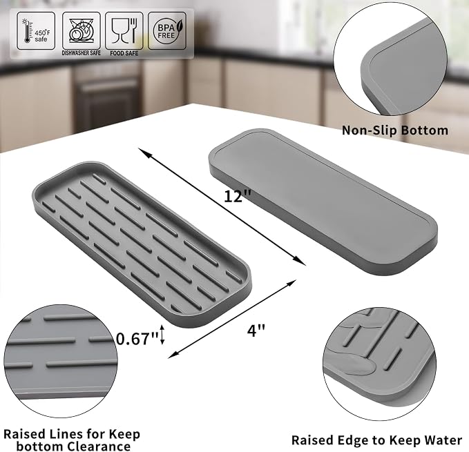 Silicone Kitchen Sink Organizer Tray - Image 2