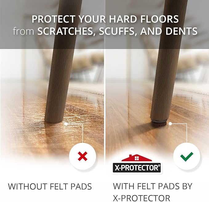 Screw-On Felt Furniture Pads X-Protector 24 PCS - Image 3
