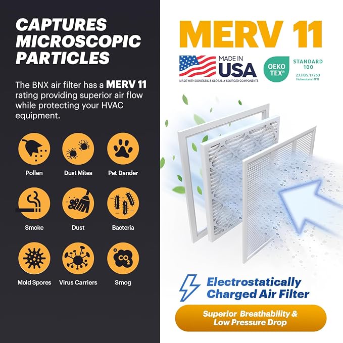 BNX TruFilter 20x25x2 Air Filter MERV 11 - Image 3