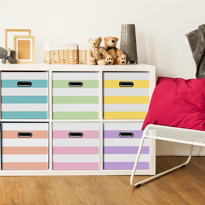 6 Pcs Fabric Storage Cubes Bins - Image 2
