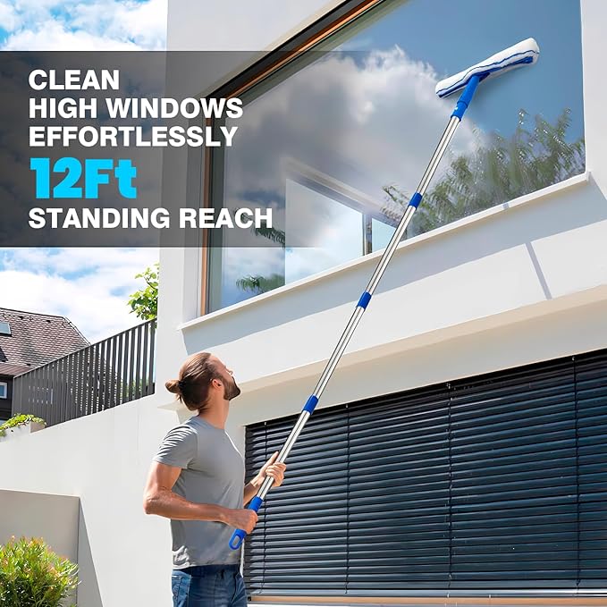 Squeegee for Window Cleaning, Window Cleaning Kit for Shower Glass Mirror Door - Image 2