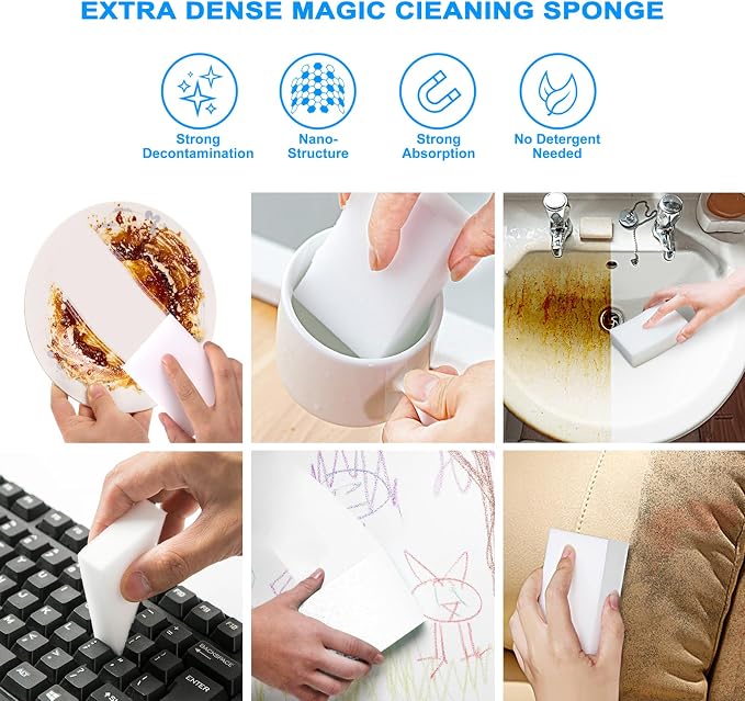 10Pack Melamine Sponges for Multi-Purpose Cleaning - Image 2