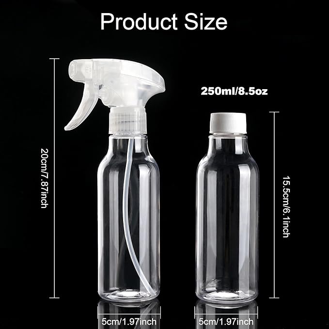 Cosywell 4 Pack Plastic Spray Bottles 8.8oz/260ml Empty Spray Bottle - Image 2