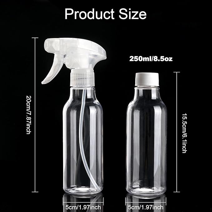Cosywell Plastic Spray Bottles 8.8oz/260ml 4 Pack Empty Spray Bottle - Image 2
