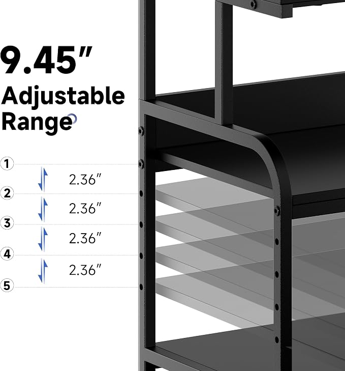 Printer Stand, 20×16×28'' Metal Printer Table - Image 4