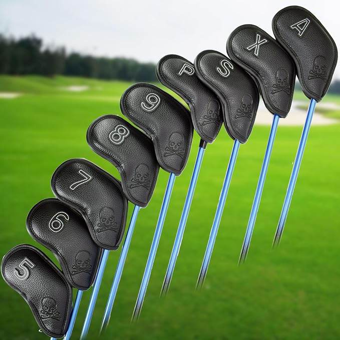 Premium Magnetic Leather Iron and Wedge Golf Club Head Covers - Image 2