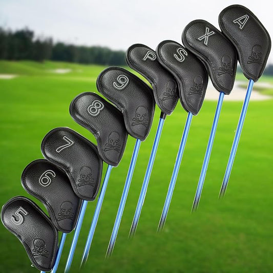 Premium Magnetic Leather Iron and Wedge Golf Club Head Covers - Image 2