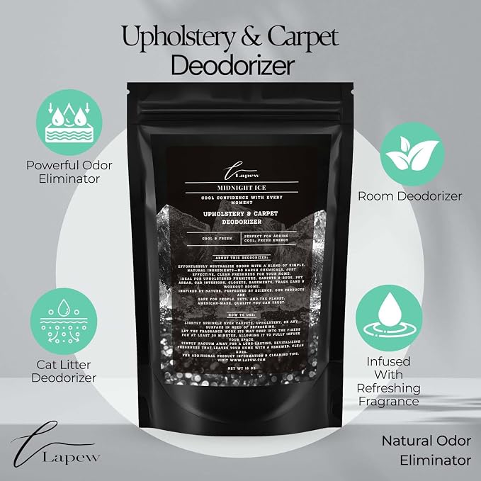 Midnight Ice Carpet Freshener Powder 16 oz | Powerful Odor Eliminator - Image 4