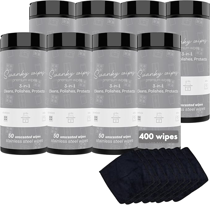 Swanky Stainless Steel Cleaner Wipes by SwankyWipes