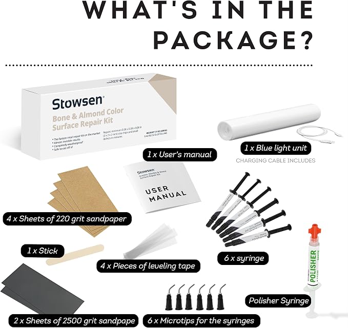 Bone & Almond Color Surface Repair Kit - Image 11