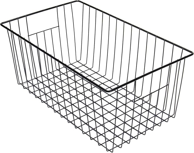 16" L x 12" W Wider Freezer Storage Organizer Baskets Container, Metal Wire - Image 5