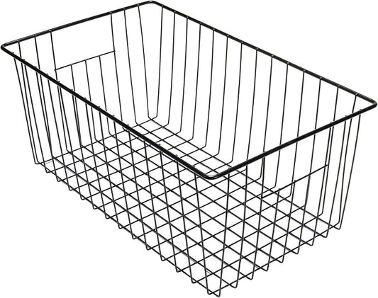 16" L x 12" W Wider Freezer Storage Organizer Baskets Container, Deep Metal - Image 2