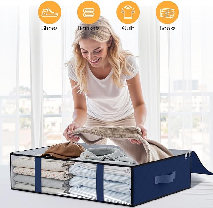 StorageRight Under Bed Storage Bins, Breathable Organizer - Image 5