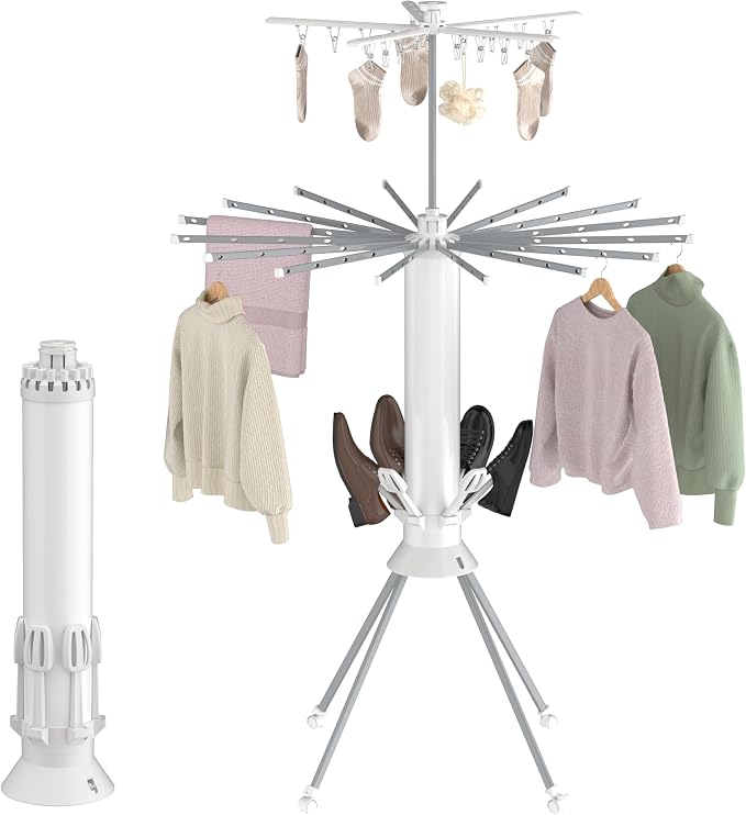 Clothes Drying Rack, 4-Legged Portable Drying Rack Clothing by SUNOUTLY