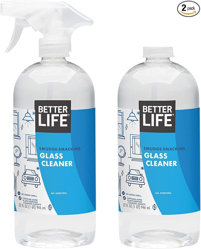 Better Life Glass Cleaner, Streak-free Window Cleaner, Surface Cleaning Spray by BetterLife