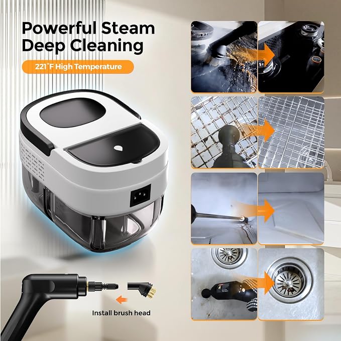 Steam Cleaner for Home, 2500w Steam Cleaner, High Pressure Steamer for Cleaning - Image 5