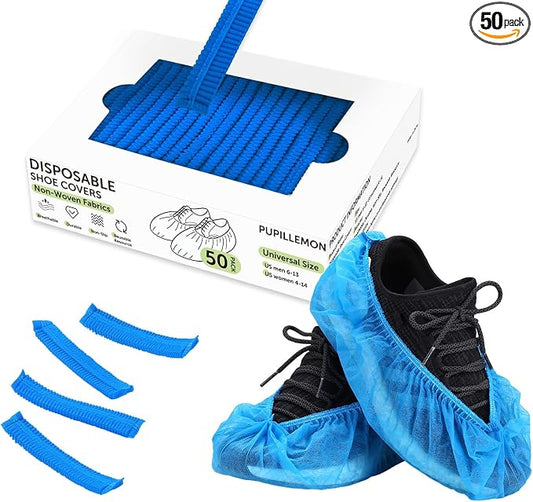 50Pcs Non-Woven Shoe Covers Disposable Non Slip by PUPILLEMONJEWELRY