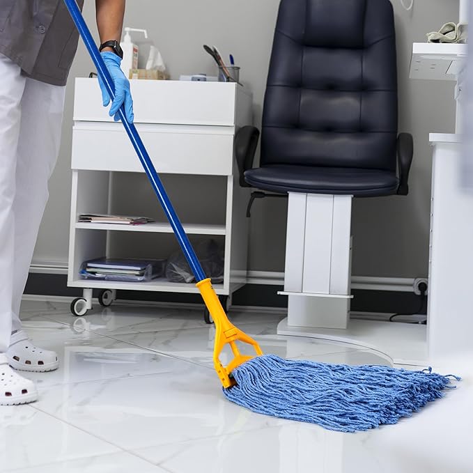 Matthew Cleaning 24oz 6Pack Cotton Floor Mop, Cotton Looped-Open String Heavy - Image 3