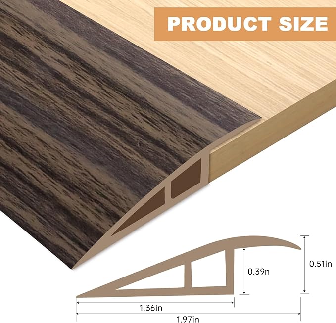 Vinyl Door Threshold Flooring Transition Strip Self Adhesive Carpet Edging Strip - Image 2