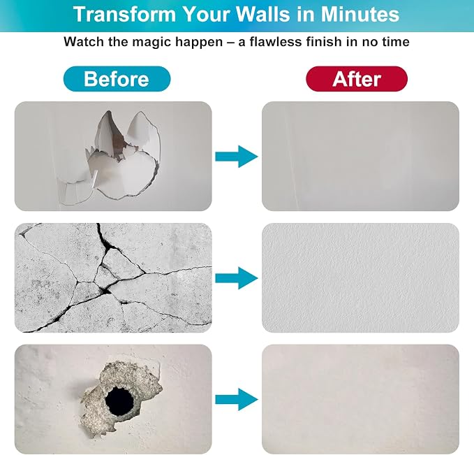 Drywall Repair Kit with 12"x12" Dry Wall Repair Panel, 33-in-One Drywall Patch - Image 4