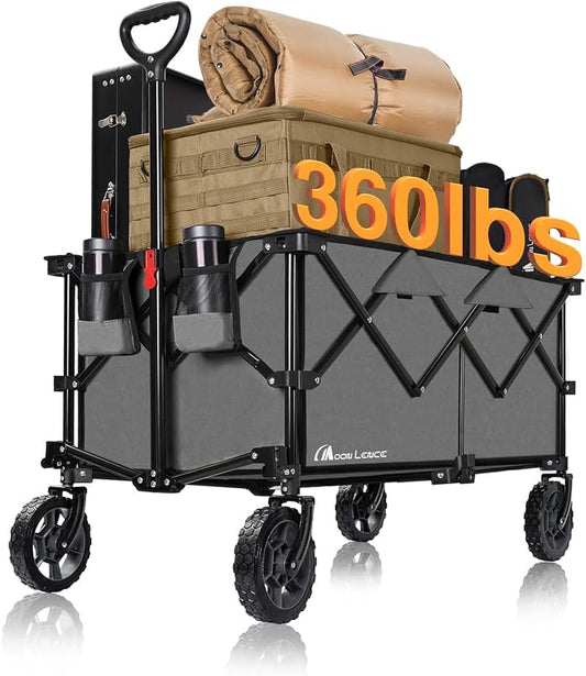 Moon Lence Collapsible Folding Wagon Cart Heavy Duty Folding Garden Portable by MoonLence