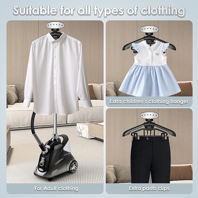 Steamer for Clothes, Jenaely 1500W Standing Garment Steamers, 35s Fast Heat-up - Image 3