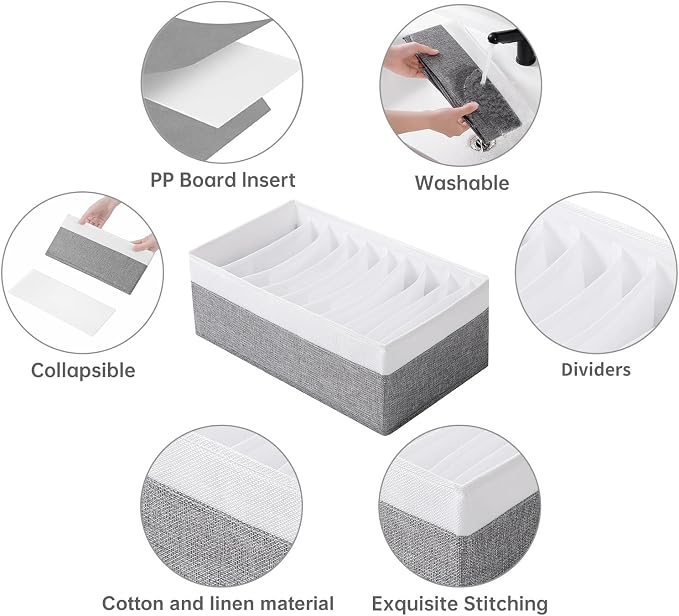 4 Packs T-shirt Drawer Organizers