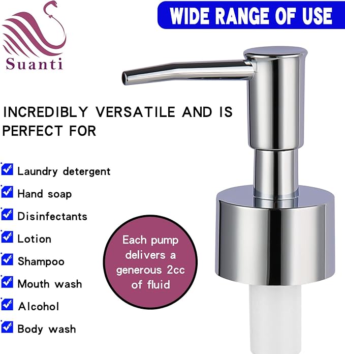 4Pcs Soap Dispenser Pump Replacement, Lotion Dispenser Pumps - Image 4