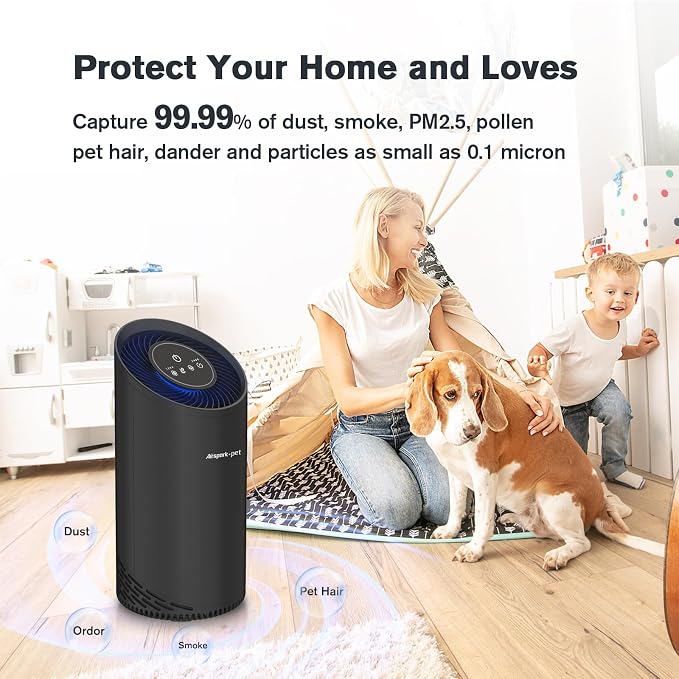 Pet Air Purifiers for Home Pets in Bedroom and Large room. Washable Pet - Image 7