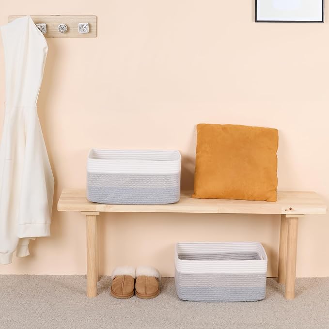 Large Storage Baskets for Shelves, Closet Organizers Bins for Clothes Blanket - Image 6