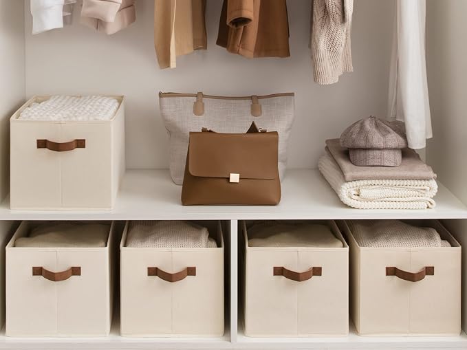 StorageWorks Storage Baskets for Shelves, Foldable Fabric Closet Storage Bins - Image 4