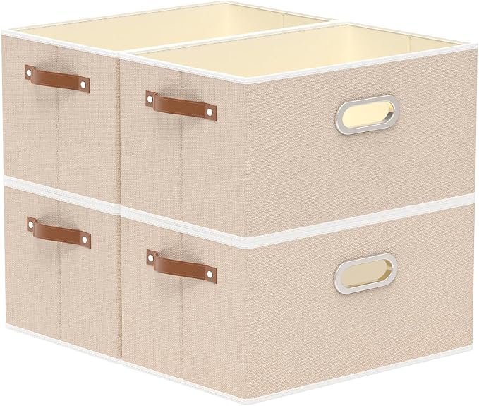 Yawinhe Collapsible Storage Box, Cube Storage Basket, Fabric Foldable Storage by Yawinhe