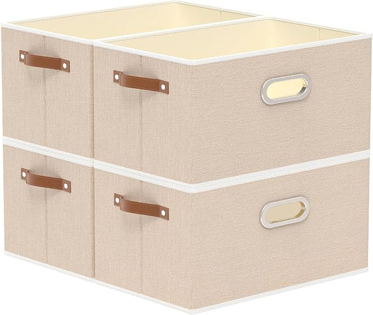 Yawinhe Collapsible Storage Box, Cube Storage Basket, Fabric Foldable Storage by Yawinhe