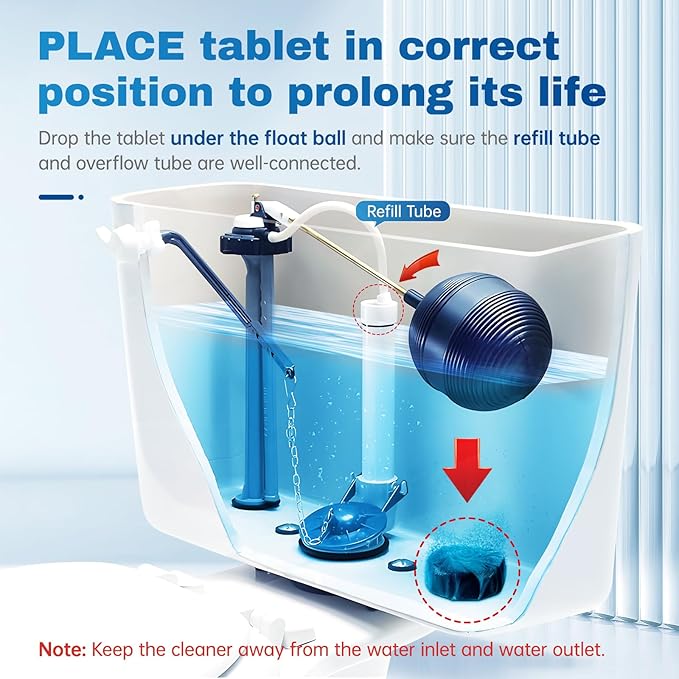 Vacplus Automatic Toilet Bowl Cleaner Tablets, Bathroom Toilet Tank Cleaner - Image 2