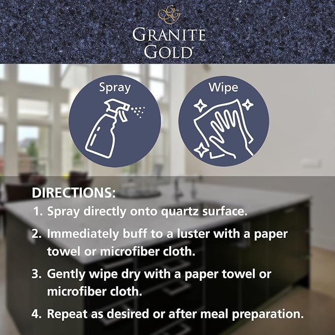 Granite Gold Quartz Clean & Shine Streak-Free Cleaner Deeps Cleans and Polishes - Image 6