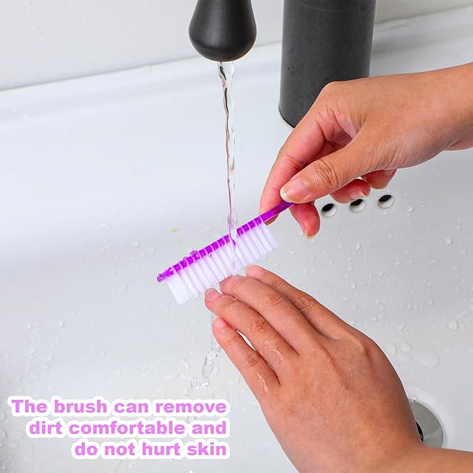 50 Pcs Handle Grip Nail Scrubber Brushes, Manicure Pedicure Cleaning Brushes - Image 6