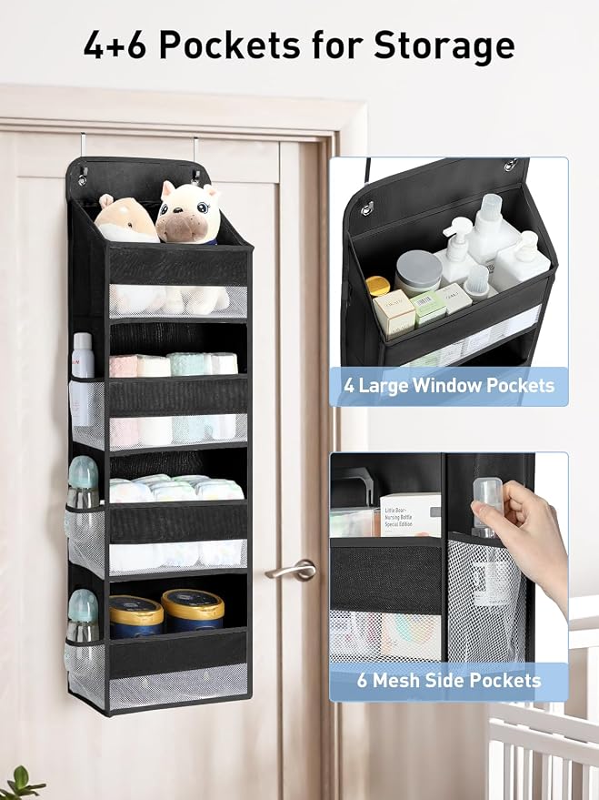 Yecaye 1 Pack Over the Door Organizer, 35.2lbs Load Toy Stuffed Animal Storage - Image 3