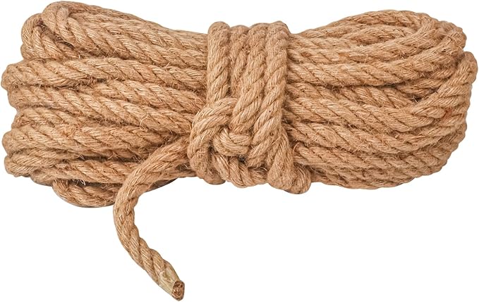 3/4 inch Hemp Rope, 82 Feet Twisted Manila Rope by IHDYPPEW