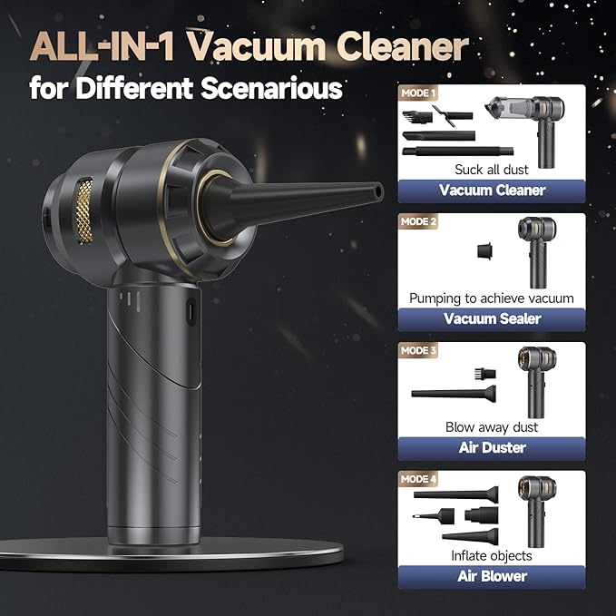 Car Vacuum Portable Cordless, Foldable Handheld Vacuum - Image 3