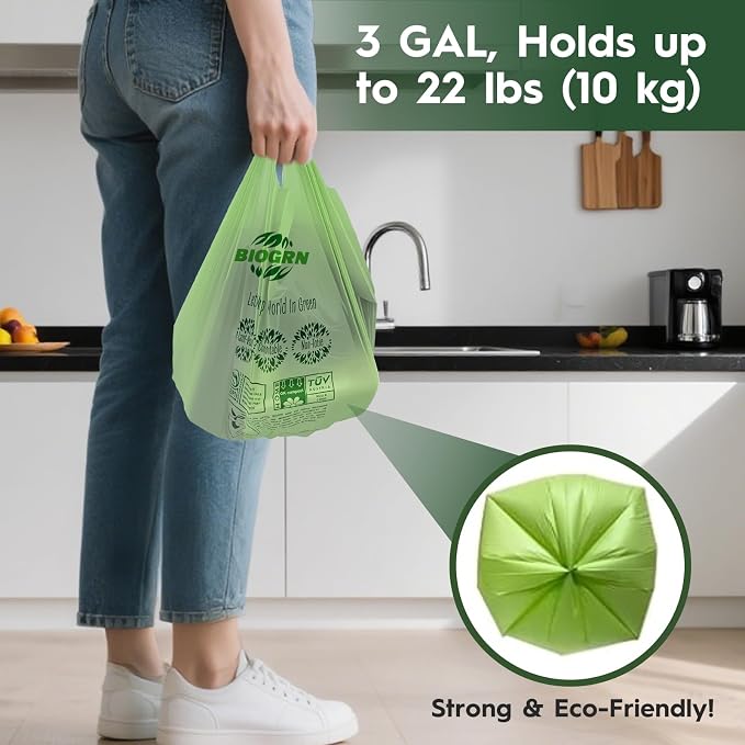 2.6-3 Gallon Compostable Trash Bags - Image 3