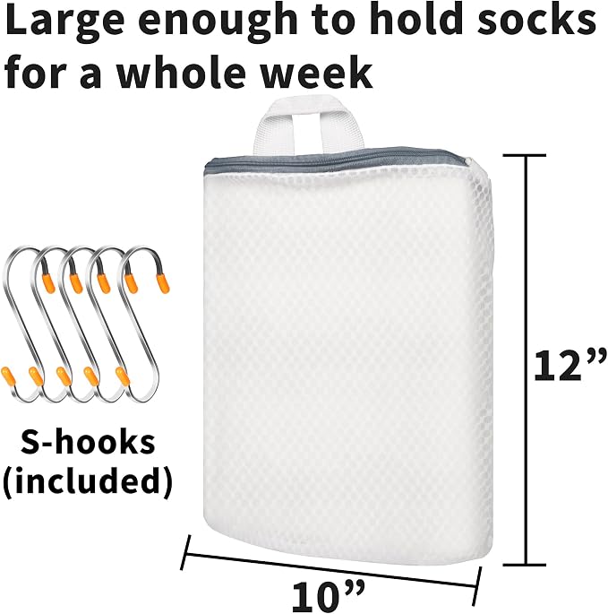 5Pcs Hanging Laundry Bags for Socks - Image 6