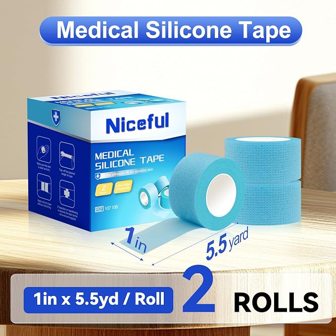 2 Rolls Silicone Medical Tape for Wound Care - Image 2