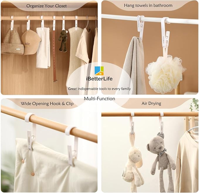 iBetterLife Laundry Hooks Hanging Clips - Image 2