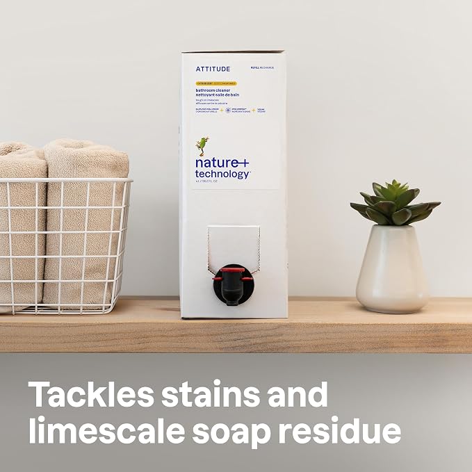 ATTITUDE Bathroom Cleaner Spray Refill, EWG Verified, Plant-Based & Vegan - Image 2