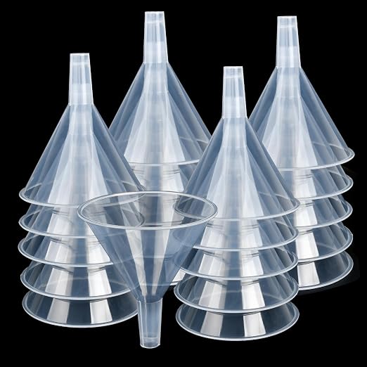 20PCS Plastic Funnels, 4.7'' Clear Plastic Funnels, Wide Mouth Funnel by Unknown