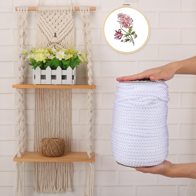 3/8 Inch White Polyester Rope - Image 4