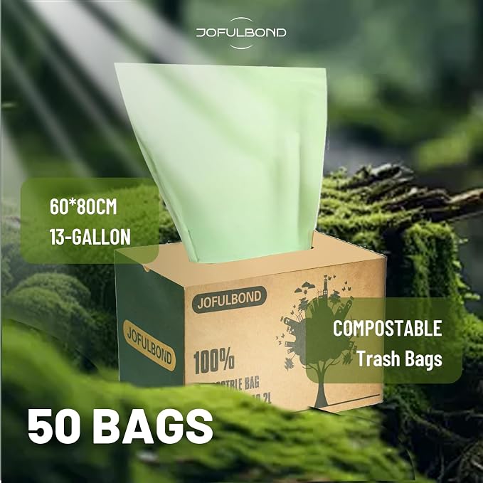 Biodegradable Compost Recycling Trash Bags, Compostable 13 Gallon Plastic Trash - Image 7