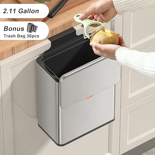 Mbillion Kitchen Compost Bin Hanging Trash Can - Image 2