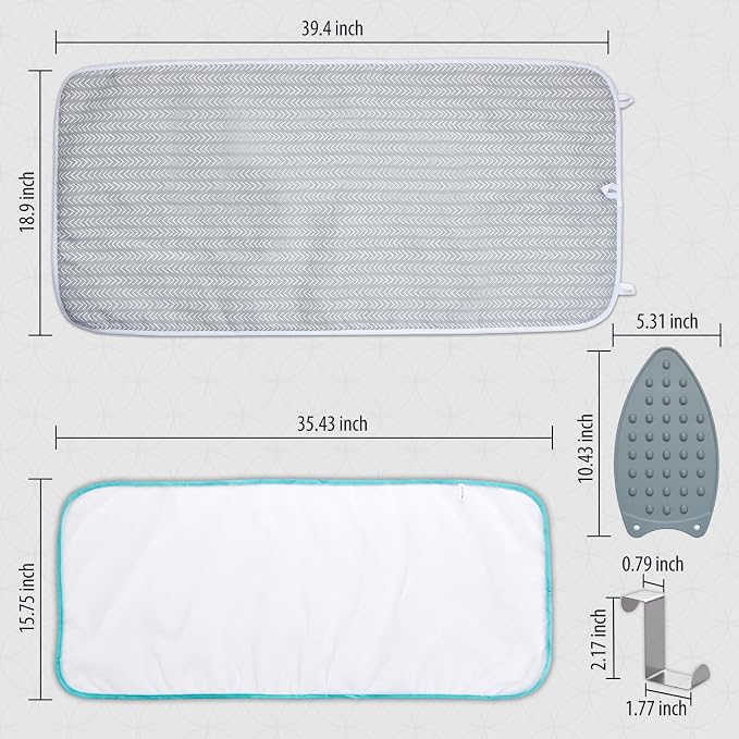 Seiritex Ironing Mat, Portable Ironing Pad 39.4 x 18.9 inch Table Top Iron - Image 6